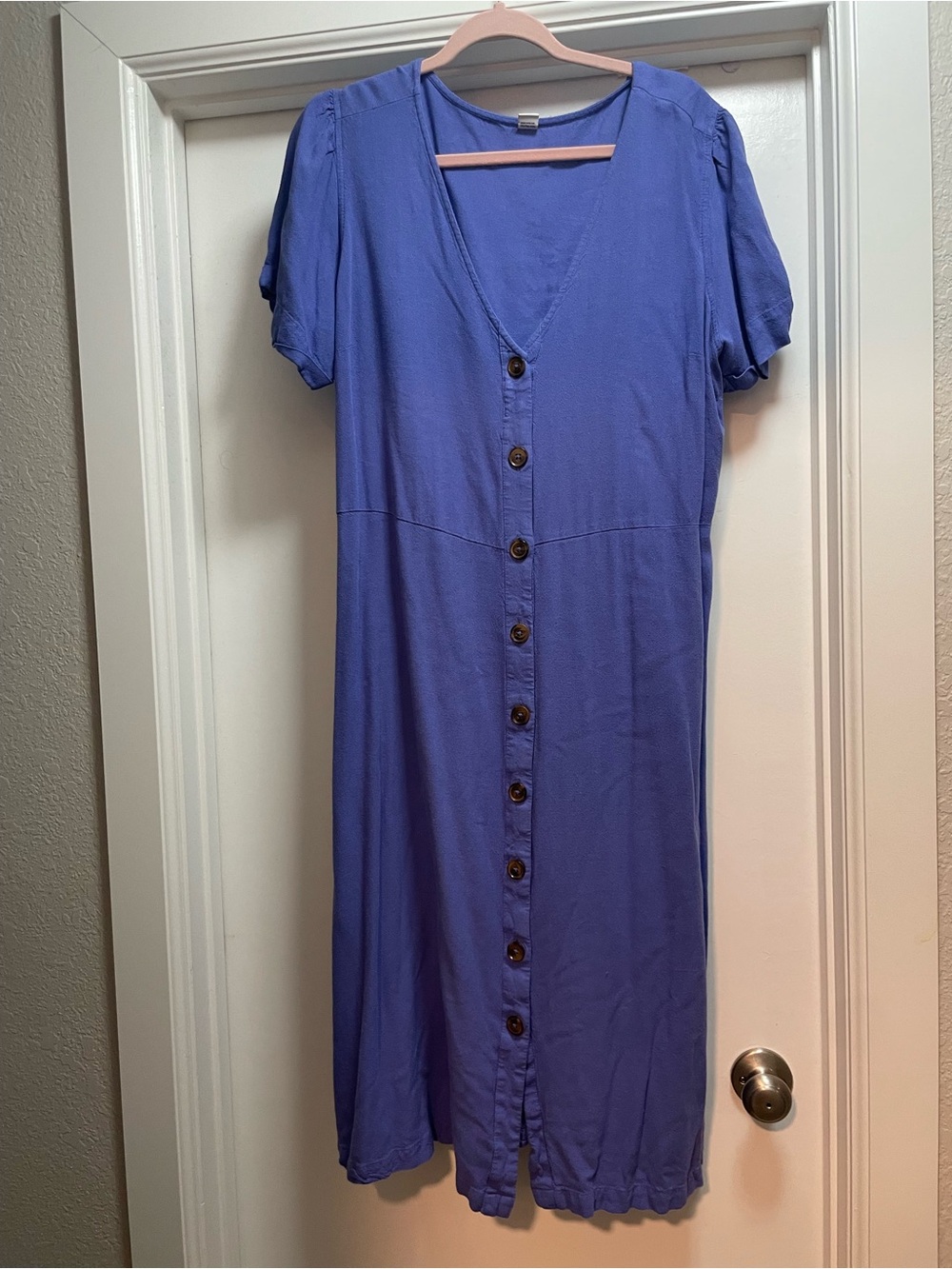 Old Navy Lavender Button-Down Midi Dress
